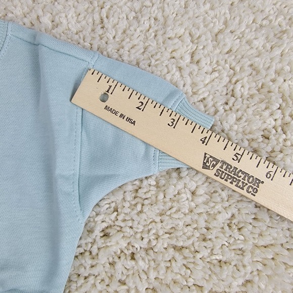Amazon Unisex Baby Crewneck Sweatshirt Light Blue Preemie - Picture 8 of 15